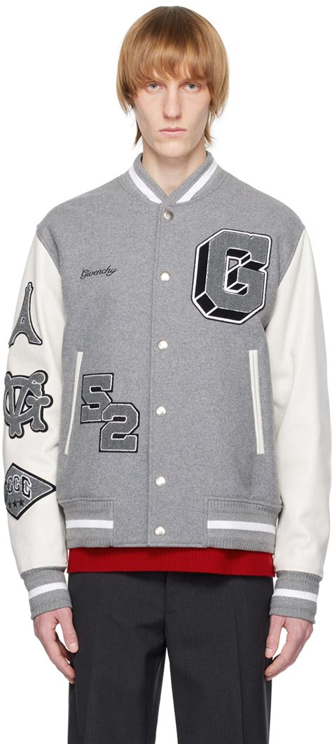 givenchy varsity jacket men|Givenchy cropped bomber jacket.